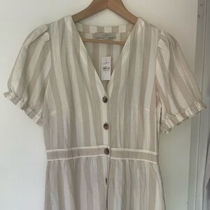 NWT Loft Puff-Sleeve Dress